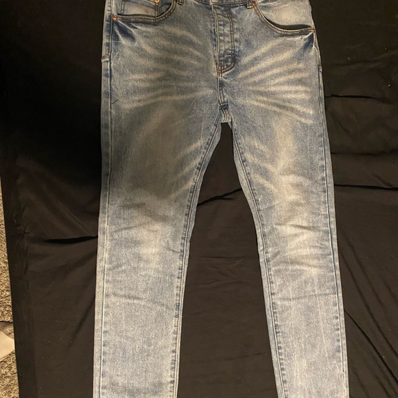 Men's Light Blue Skinny Purple Jeans